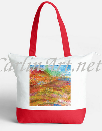 Anza Spring Classic Cotton Tote Bag with secure zippered main compartment main image