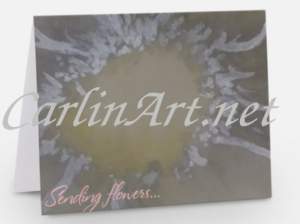 Kind of a thinking of you on any or no occasion note card. Blank inside or with a message.
